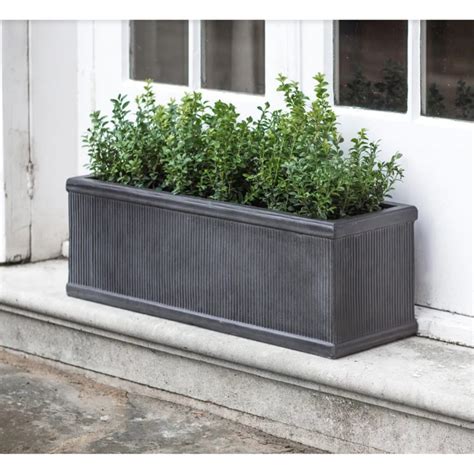 metal trough planter box|rectangular trough planters outdoor.